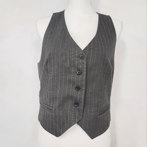 Banana Republic women's grey pinstripe vest